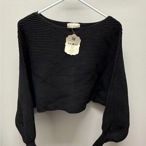 Altar'd State Charcoal Ribbed Top